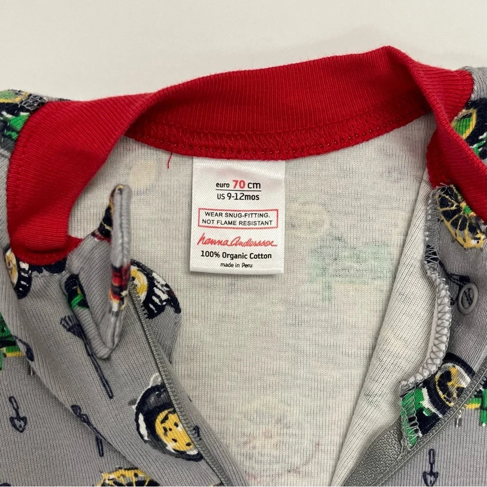 Hanna Andersson Farm Print Zip Sleeper 70 cm